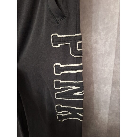 Y2K Victoria's Secret PINK Wide Leg Sweatpants Sz XS Puff Letters Relaxed Baggy - Picture 7 of 10